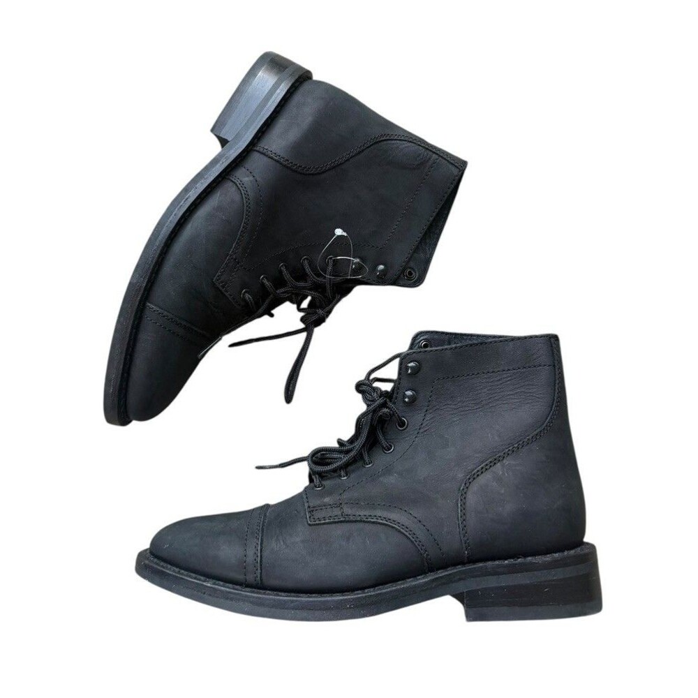 Thursday Boot Company Captain Boots Men’s 9 Black Leather Lace Up Cap Chelsea